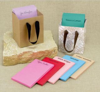 Notepad Gift Set Colorful Recycled Personalized with Tote Stationery