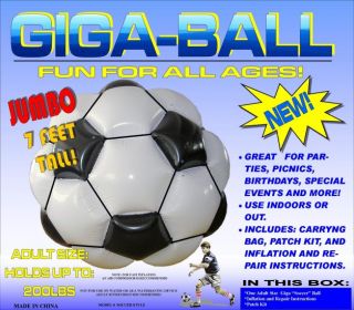 New 7 ft Tall Commercial Soccer Giga Ball Inflatable