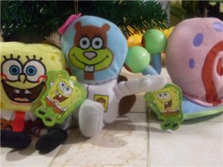 Sandy Cheeks Sponge Bob TV Patrick Plush Lot L K