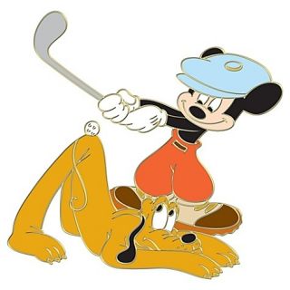  Disney Pin Mickey Mouse Pluto Golfing Canine Caddy Golf Le 250