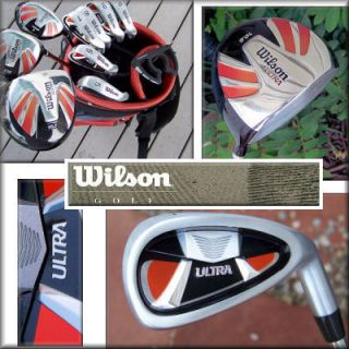 NEW! WILSON MENS GOLF SET COMPLETE w/STAND BAG CLUBS DRIVER IRONS