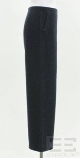 Giorgio Armani Navy Blue Cashmere Wide Leg Pants US 8