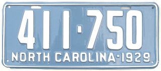 1929 North Carolina License Plate Gibby Alpca