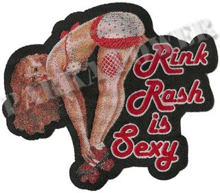Rink Rash Is Sexy Patch Roller Derby Girls Roller Skates Pin Up Sports