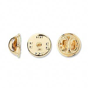 100 Gold Plated Tie Tac Lapel Pin Squeeze Clutch Backs