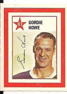 Gordie Howe 1970s Colgate 47 Stamp Sticker