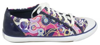 Coach Barrett Glaser Graffiti Purple Multi Tennis Shoes 10 New