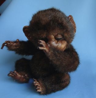 OOAK Faux Mink Fur Gorilla Baby ~by teddy bear artist Melisa of Melisa
