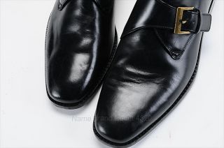 Cole Haan 9 5 M Black Leather Nike Air Giraldo Monk Strap Loafer Shoe