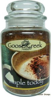 GOOSE Creek Candle 26 oz Jar Gold Label Maple Toddy