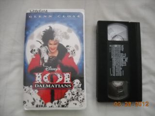 Disneys 101 Dalmations Glenn Close VHS Clamshell 1987 1997 Walt