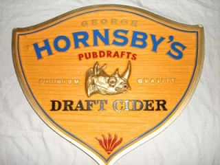 George Hornsbys Pubdrafts Draft Cider 22 x 19 Wall Plaque Great