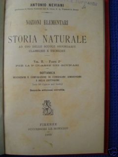 Neviani Botanica Fanerogame Gimnosperme Crittogame 1905