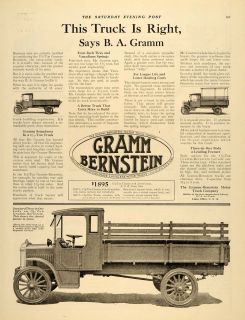 1919 Ad Gramm Bernstein Motor Truck Liberty Lima Ohio   ORIGINAL