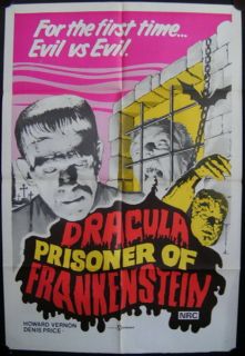 Dracula Prisoner of Frankenstein Horror Original 1SHT RARE Size Poster