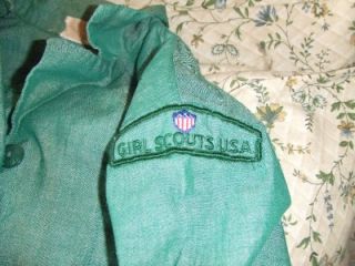 vintage girl scout uniform with belt includes wallet ,socks beret