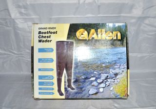 Allen Company Grand River Rubber Chest Wader Bootfoot Size 11
