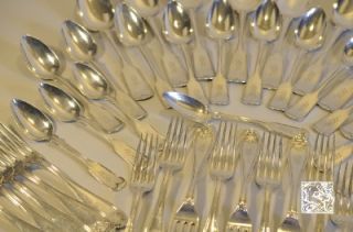 American Coin Silver Flatware 46 Pieces Various Makers Marks