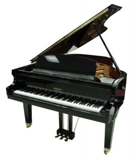George Steck Grand Piano 6 ft Black Polish New