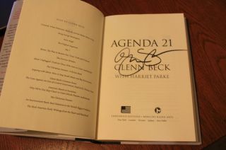 Autographed Glenn Beck Agenda 21