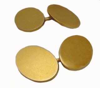 Cartier Gold Oval Cuff Links 7842