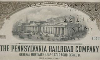  Railroad Co $1 000 00 Gold Bond Series D American Bank Note