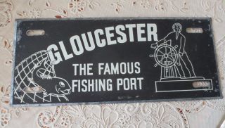 Gloucester Massachusetts License plate topper The famous Fishing Port