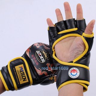  Half finger Gloves Boxing Sanda Muay Thai MMA UFC Gloves Mittens Mitts