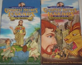 Greatest Heroes and Legends of The Bible Lot of 10 VHS Tapes Jesus