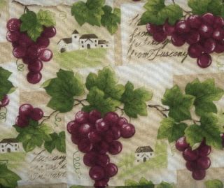 Grapes Wine VINEYARD Tuscan Postcard Kitchen Chair Pads Seat