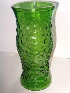 Forest Green Hoosier Glass Vase 4 9 75 In Tall Depression Glass Wide