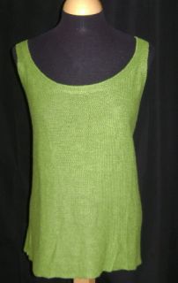 Eileen Fisher Green Grass Knit Hemp Cami Top 3X