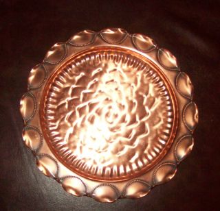 Gregorian Solid Copper 9 1 2 Hammered Plate Marked on Back Mint