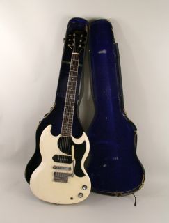  Vintage Gibson SG Junior Polaris White Vibrato Guitar USA RARE