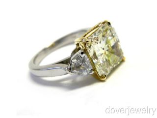 18ct Diamond Platinum 18K Gold Fancy Yellow Engagement Ring