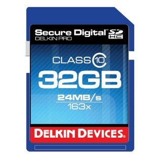 delkin 32 gb sdhc class 10 memory card secure digital high capacity