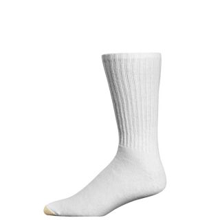 Gold Toe Mens Socks Ultratec Cotton Extended XL Crew White 3 Pairs