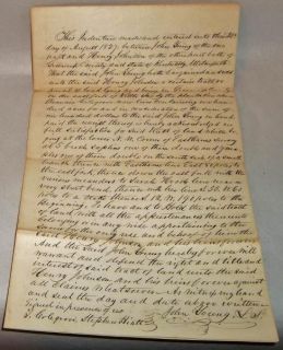 1827 Indenture Greenup Co KY John Young Hockaday Johnson Eastham