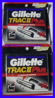 Gillette Trac 2 Plus Refill Razor Cartridges 2 10 Packs A Lot of Close