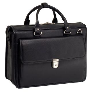 Gresham Leather Litigator Laptop Briefcase Black from Brookstone