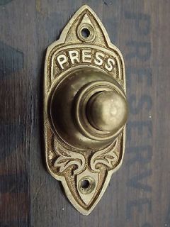  Traditional Victorian Old Style Brass Door Bell Press push aged brass