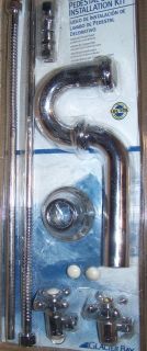 Glacier Bay Pedestal Sink Installation Kit Polished Chrome Finsih NIP
