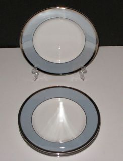 Wedgwood Lustreware Blue Fin 6 Bread Butter Plates New Made in U K