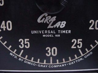 Gralab Universal Timer Model 168 Vintage Metal Industrial Mid Century