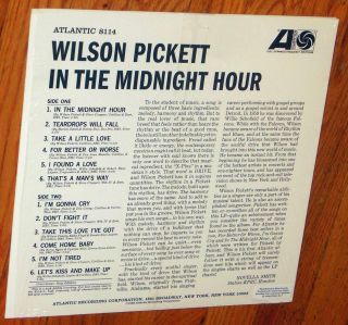  Wilson Pickett   In The Midnight Hour 180 gram vinyl mono shrinkwrap
