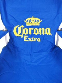 Blue Yellow Corona Extra Folding Camp Chair Beach