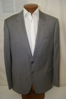 ARMANI COLLEZIONI 2 Buttoned Dk. Gray Pin Striped Wool Suit 52L/44