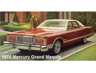 1975 Mercury Grand Marquis Auto Refrigerator Magnet