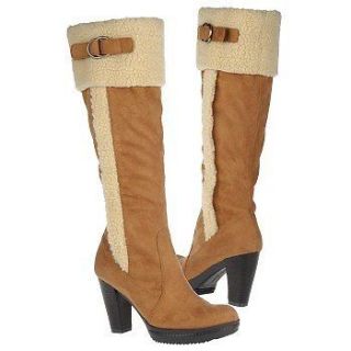 Naturalizer Trinity Womens Tan/Cream Knee High Boots Size 7.5 Wide