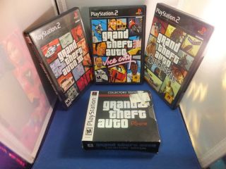 Grand Theft Auto Lot Collectors Edition PS1 III Vice City San Andreas
